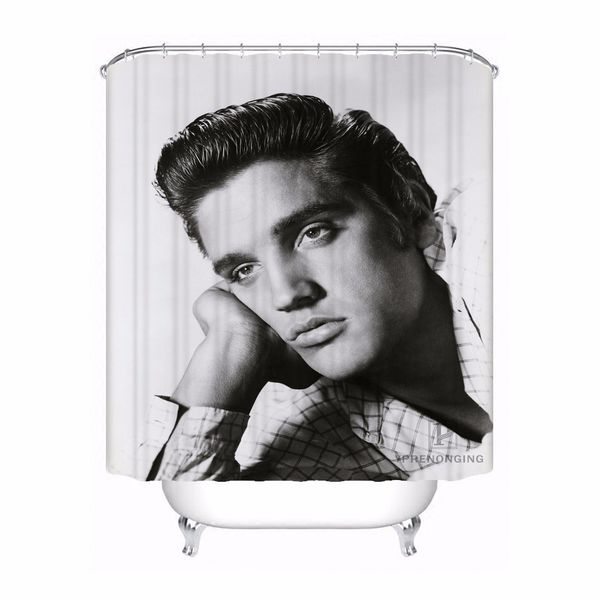 

custom elvis presley shower bath curtain mildewproof waterproof polyester various sizes#0421-21-05