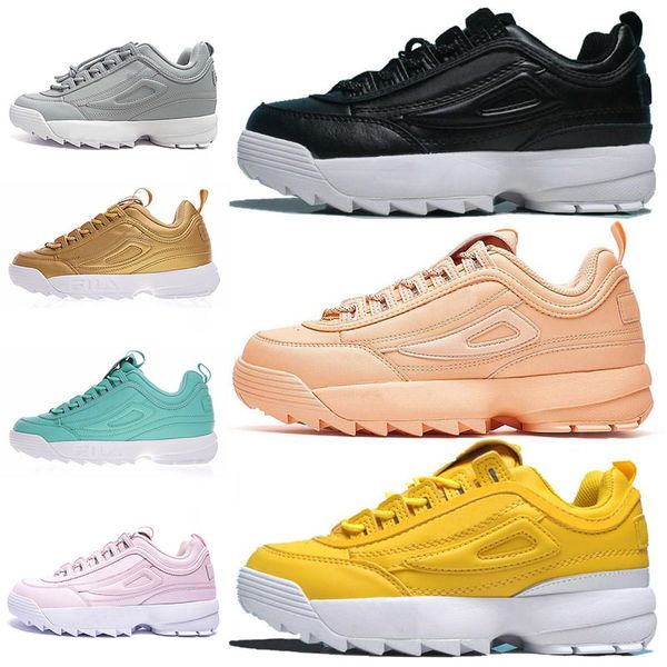 

2019 disruptors 2 women men black white yellow pink gold special section sports sneaker shoes increased classic casual wear leather shoes, White;red