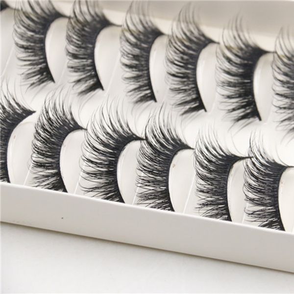 

nova moda 10 pairs thick long cross party false eyelashes black band fake eye lashes clios postios zsmw
