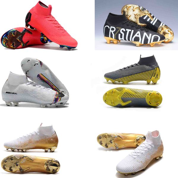 

mens mercurial superfly vi 360 elite victory ronaldo fg cr soccer shoes chaussures football boots high ankle soccer cleats