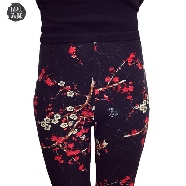 

print flower leggings leggins plus size legins fashion plaid thin pant guitar women aptitud trousers k092, Black