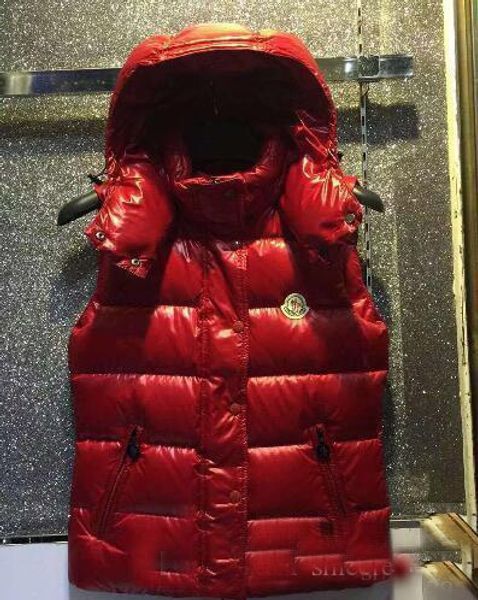 

Fa hion m brand 90 white duck down winter down hooded ve t for women coat lim ve t female leevele jacket, Black;white