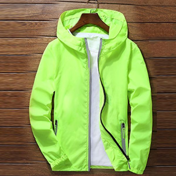 

sport outdoor cycling thin coat jackets man casual loose men's windbreakers jacket male's waterproof candy-colored outwear, Black;brown