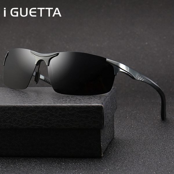 

iguetta sport sunglasses polarized square small glasses shades for men driving fishing eyewears with boxes gh-013, White;black
