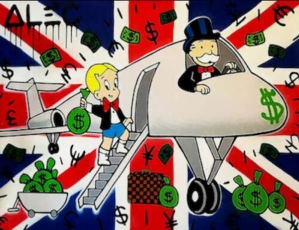 

alec monopoly oil painting on canvas wall art picture home decor high quaity handpainted & hd printed graffiti art uk airplane