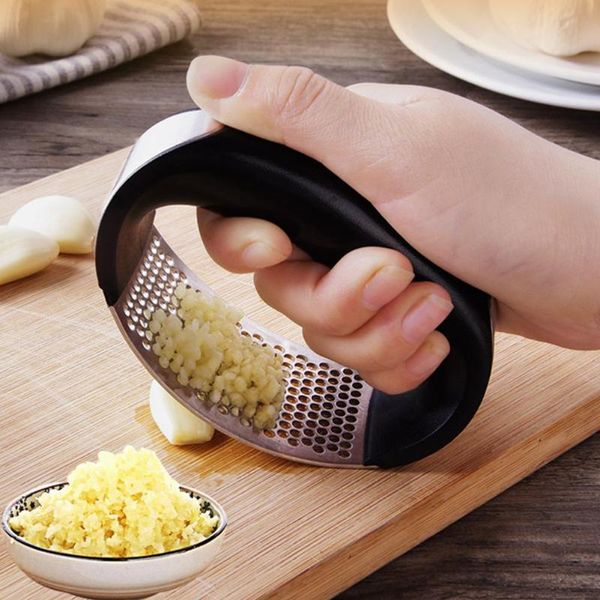 

garlic press stainless ginger squeezer crusher stainless steel hand presser grinder kitchen tool crusher chopper slicer