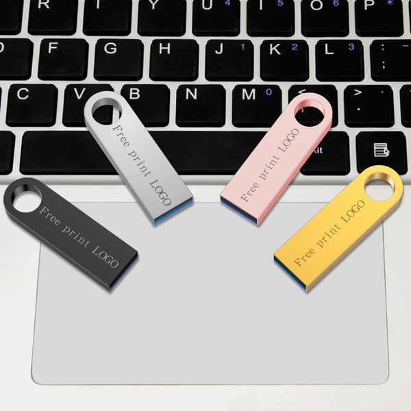 

new usb flash drive mini metal pendrive 4gb 8gb 16gb 32gb 64gb flash memory usb 3.0 gift pen drive 128gb u disk silver