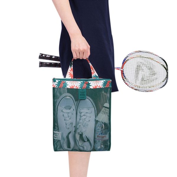 

ladies transparent mesh swimming handbag cosmetic pouch summer beach bag portable carrying ball toys clothes case
