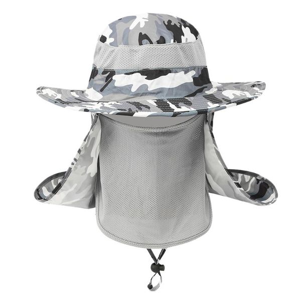 

открытый рыбалка шляпа для мужчин женщин дышащий широкими полями уф защита от солнца cap boonie шляпа со съемным горловым клапаном крышка ли