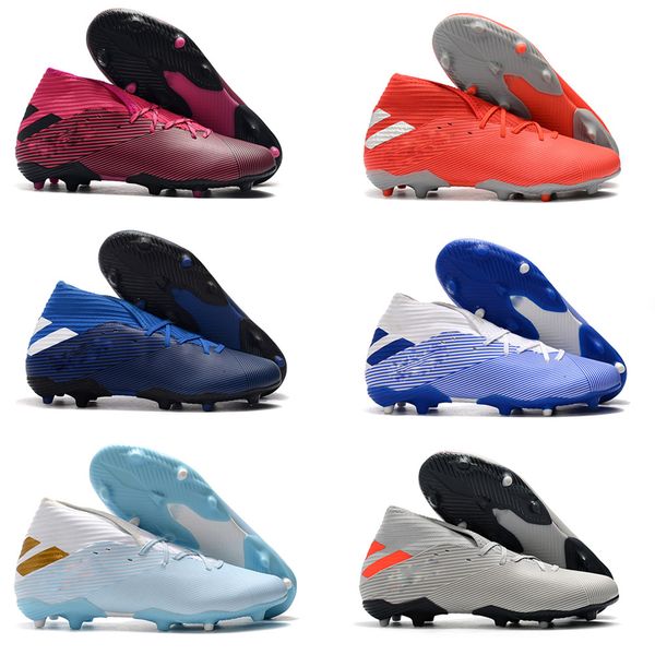 

mens messi nemeziz 19.3 laceless fg ace 19+x slip-on soccer shoes football high ankle outdoor boots cleats size us6.5-11