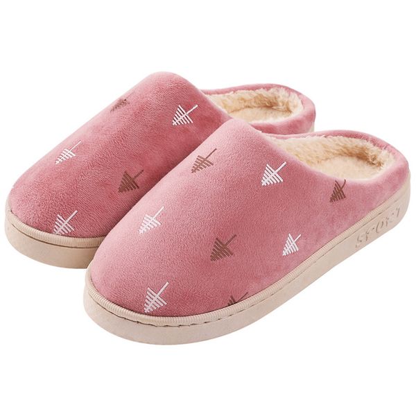 

ladies' home interior non-slip stripes cotton shoes slippers women men warm striped slipper indoors anti-slip winter shoes, Black