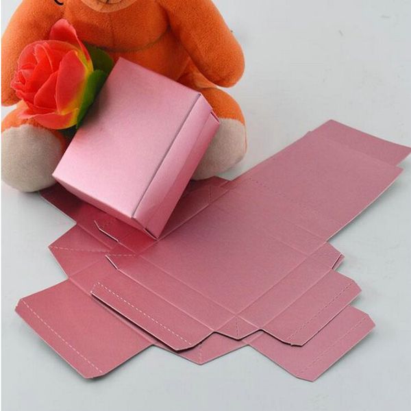 

20pcs/lot rose gold color gift cardboard box with lid, small wedding candy/chocolates packing boxes jewel box