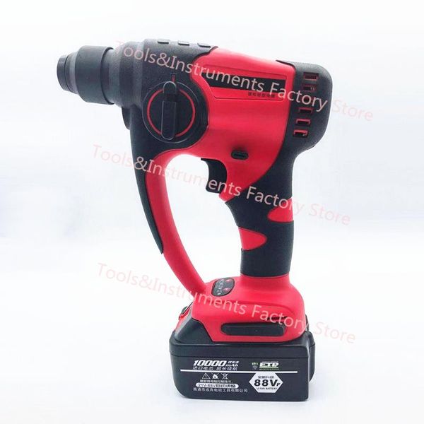 

228vf 88v cordless electric drill electric hammer 800w screwdriver with 2 10000mah lithium-ion battery power tool