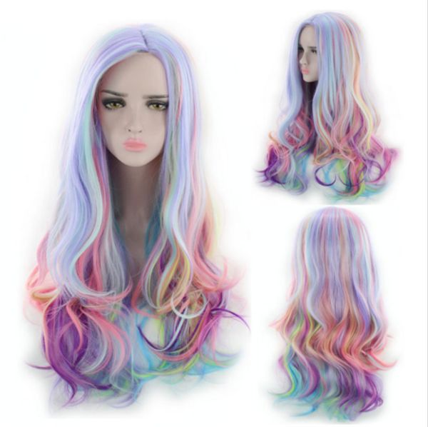 

lolita 65cm long curly fashion girls party anime, Black