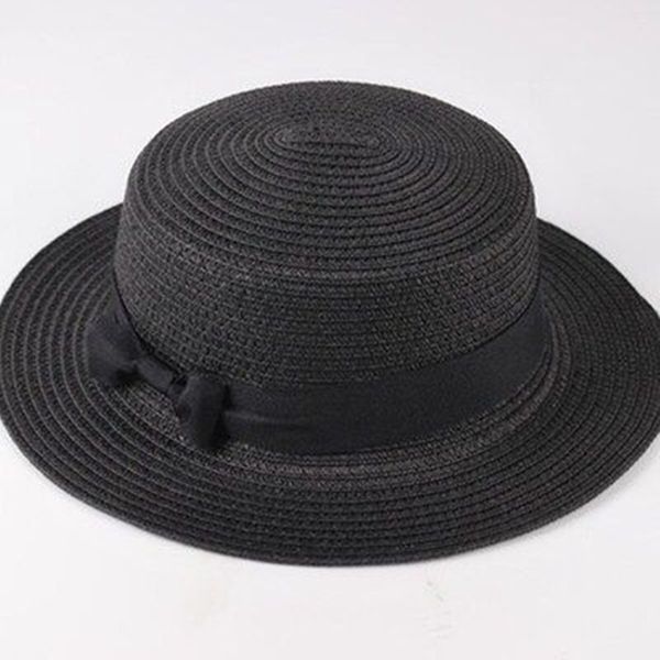 

2020 new korean summer sun hat hat bow flat sun hat outdoor flat foldable sun hats wild casual straw caps, Blue;gray