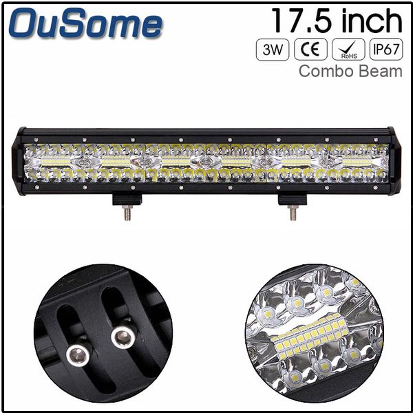 

17.5 inch 360w three rows ip67 waterproof ce rohs combo beam straight car 12v 24v led light bar offroad 4x4 worklight