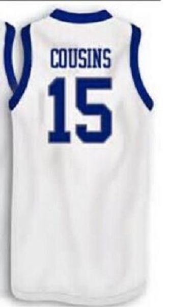 

custom men youth women vintage #15 kentucky wildcats demarcus cousins basketball jersey size s-4xl or custom any name or number jersey, Black