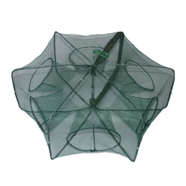

6/8/12 holes foldable automatic nylon fishing net folding fishing network shrimp cage crab fish trap mesh supplies