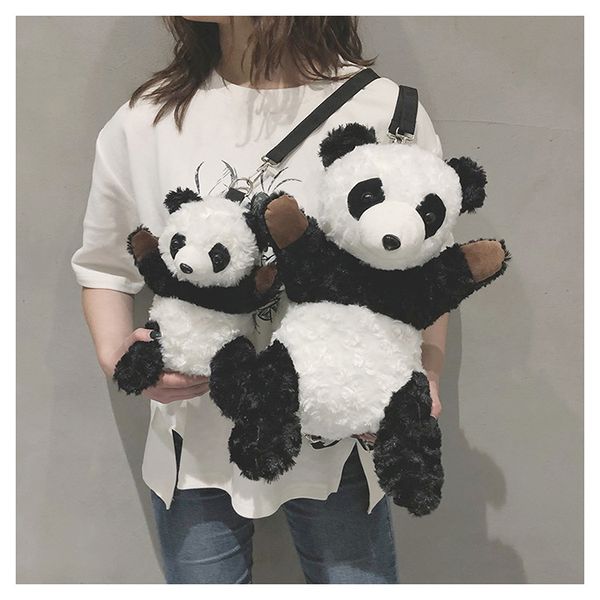 

panda womens mens child students cute 2 sizes shoulder bag chest bag cross body backpack shoulders bag cartoon b102160z