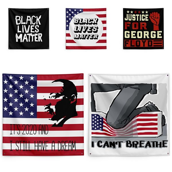 

its 2020 and i have a dream george floyd printing tapestry black lives matter household wall banner 150*150cm #qa64828