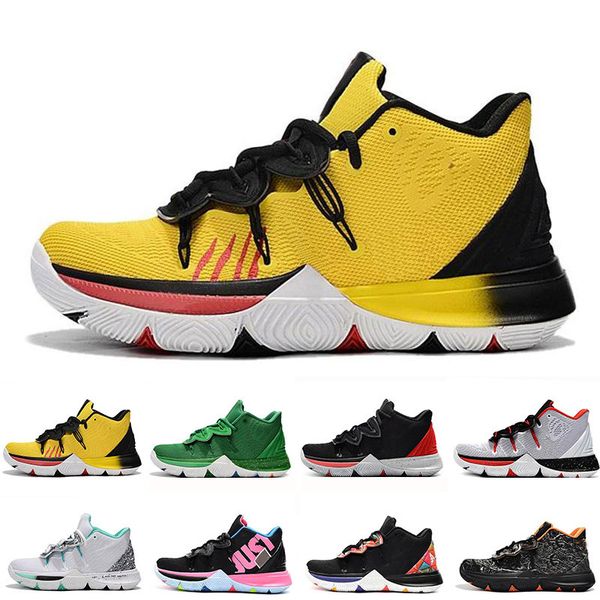 

2019 irving 5 5s v triple yellow mens basketball shoes magic for chaussures de basketball zapatillas mens trainers sneakers size 40-46