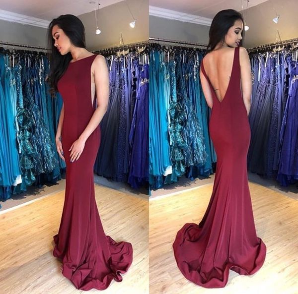 

mermaid spandex long backless evening dress plus wine red robe de soiree floor length prom gowns vestido de festa for women, Black;red