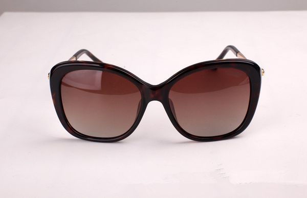 

luxury-ch5339 charlotte star sunglasses graceful female big-frame uv400 import plank pearl decorated metal temple brown black original case