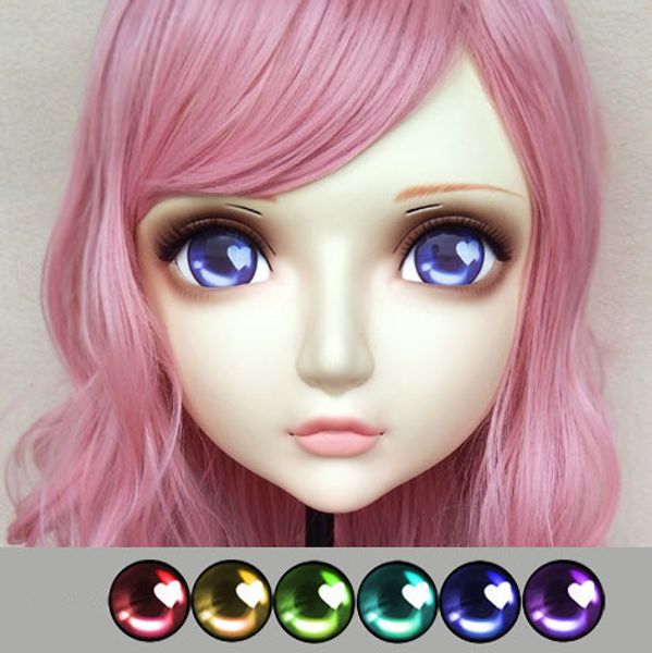 

dm-eye12) resin japan anime role play cos kigurumi cosplay mask lolita crossdressing bjd masks custom eyes, Black;red