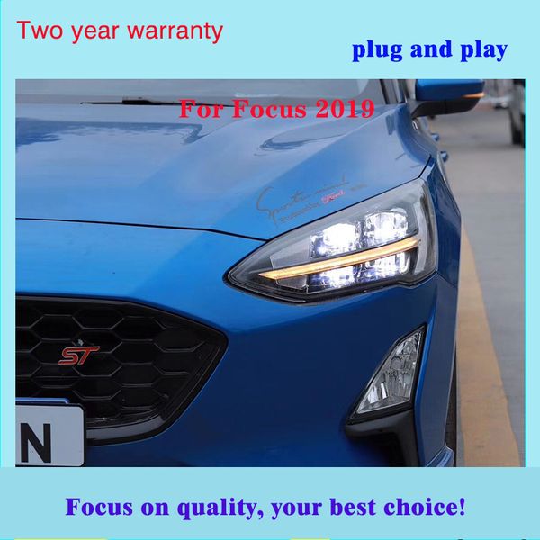 

car styling for focus headlights 2019 new focus 5 led headlight dynamic signal led drl hid bi xenon auto accessories