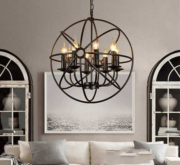 

vintage industrial chandelier lighting orb retro chandeliers hanging light fixture for living dining room restaurant decor llfa