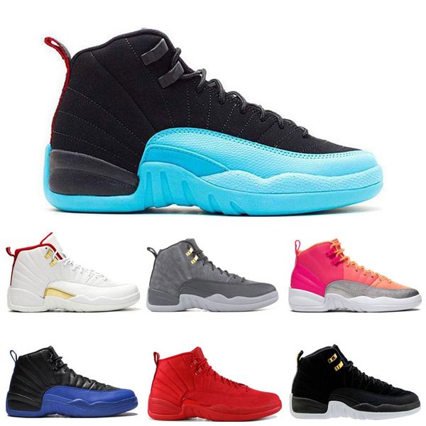 

new product basketball shoes fiba 12s 12 mens reverse taxi game ball royal gym red french blue cherry grey sneakers 7-13