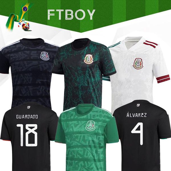 

19 20 mexico h.lozano dos santos chicharito soccer shirt 2019 2020 man woman kids boy kit sports football jersey, Black;yellow