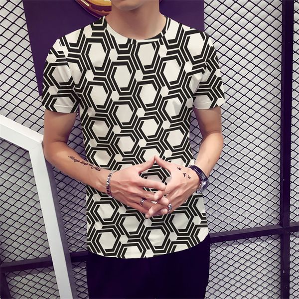 

men shirt summer mens shirts casual slim fit chemise homme new full 3d printed cool printing blouse plus size s-3xl, White;black