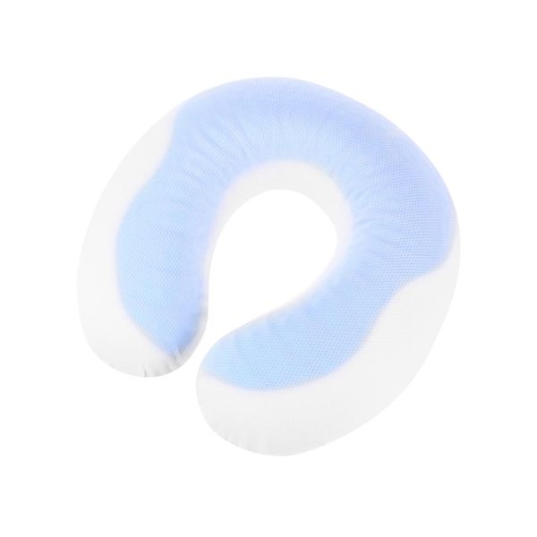 

memory foam neck travel pillow with cooling gel provide neck and head support in travel office home