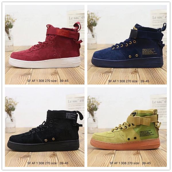 

2018 new arrival forces one 1 designer basketball shoes for navy blue mens fashion luxury sports sneakers outdoors size 39-45