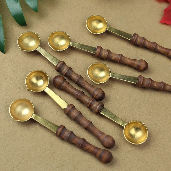 

wood handle scoop vintage stamp sealing wax spoon anti diy candle fittings tools