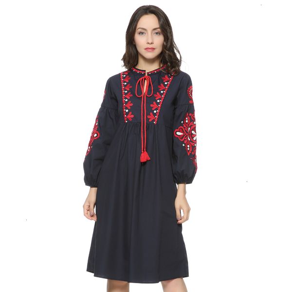 

designer dresses woman clothing women vintage flutter sleeve floral dress drawstring tie long sleeve faldas festa loose dresses qz2611, Black;gray