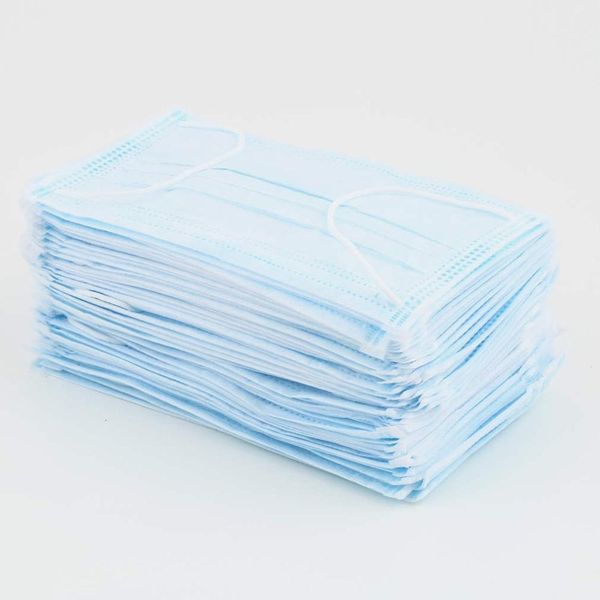 

dhl ship spitting non woven 3ply breathable mask comfortable safety blue facewith earloop for personal health n55 5gls