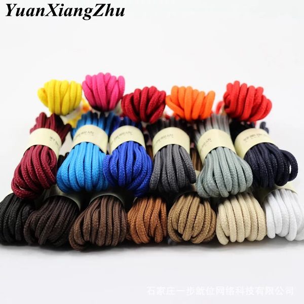

1pair 20 colors new shoelace polyester solid classic round shoelaces casual sports boots lace 90cm 120cm 150cm yd-1, Black
