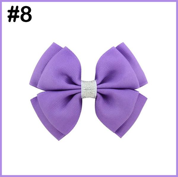 

200pcs wholesale 4''grosgrain hair bows boutique hair bows kids bow accessories trendy accessories, Slivery;white