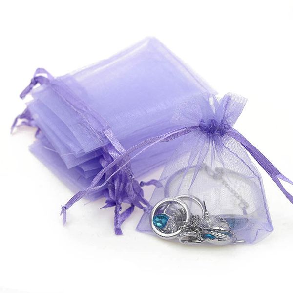 

20pcs mixed color jewelry packaging bags 7*9cm drawable organza pouches bag wedding birthday decoration party gift bag supplies
