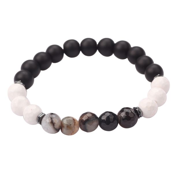 

luxury design cool gift 8mm health natural lava stone beads strand bracelets, Black