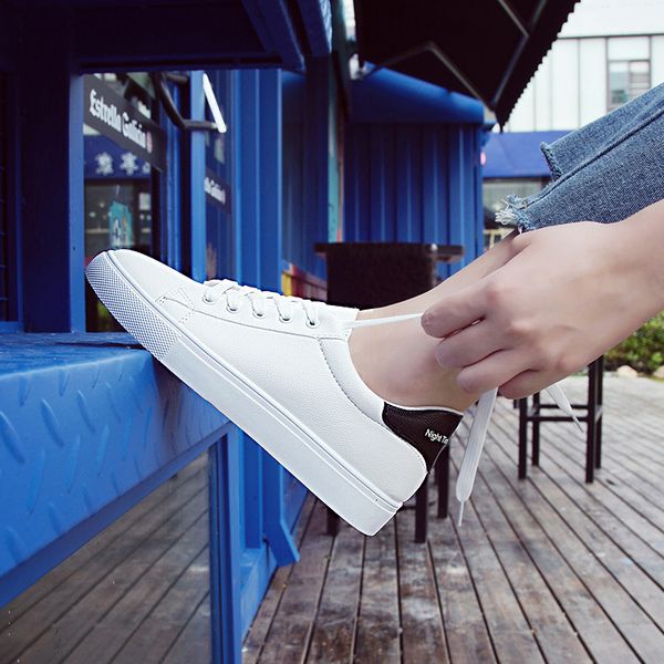 

2019 new white pu women running shoes unique shoe design sport shoes outdoor sneakers women zapatos de mujer