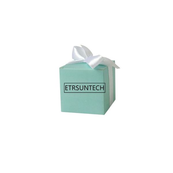 

1000pcs blue/white wedding favor gift box paper candy gift bag with ribbon wedding home event party present decoration