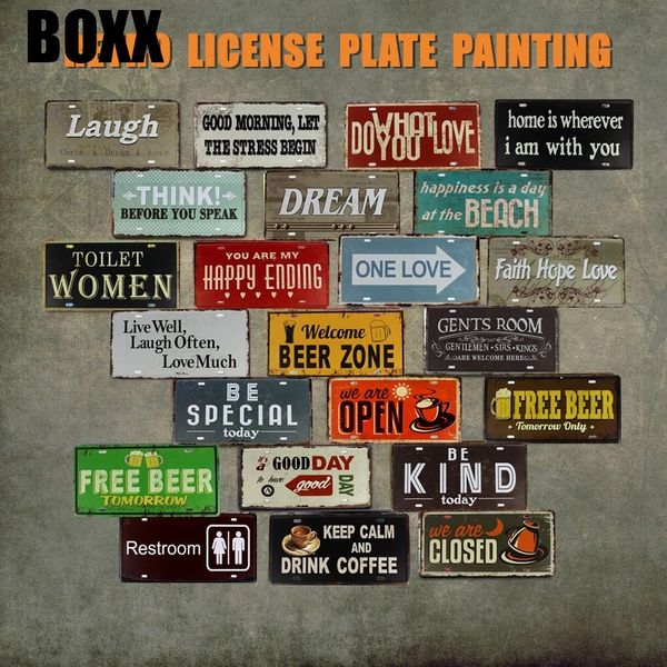 

новый стиль лицензия автомобиль ретро жестяная вывеска живопись бар паб кафе домашний декор стены металл арт плакат