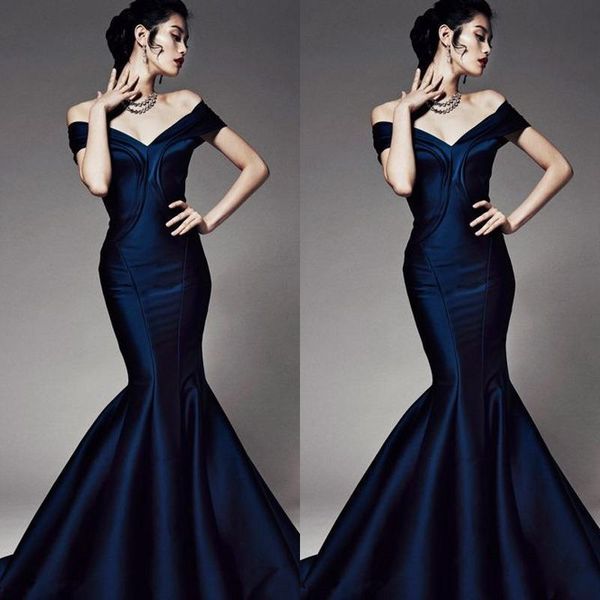 

2019 new vestidos mermaid evening dresses simple off shoulder backless corset formal gowns formal evening party gowns custom cheap, Black;red