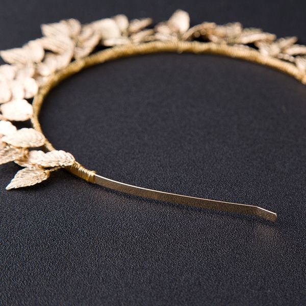

greek goddess leaf crown baroque queen gold color crown tiara wedding bridal headband hair accessories hairpiece christmas decorations