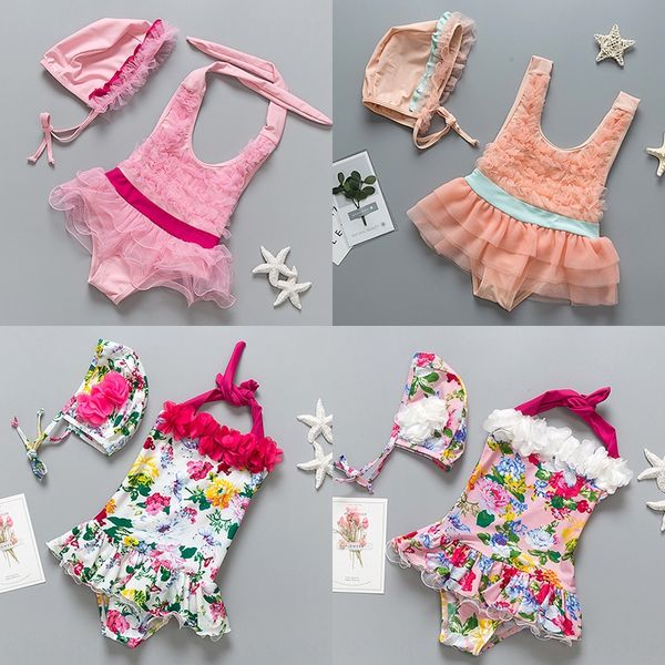 

children's dress girl's one-piece children's skirt baby's infant's swimsuit beach swimsuit, White;black