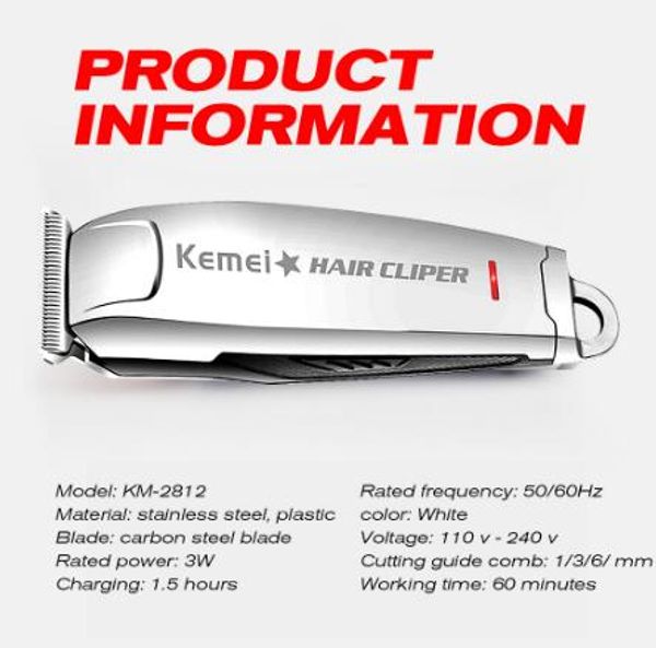 

mini hair clipper 0mm kemei electric trimmer professional haircut shaver km-2812 carving hair beard trimer machine styling tools