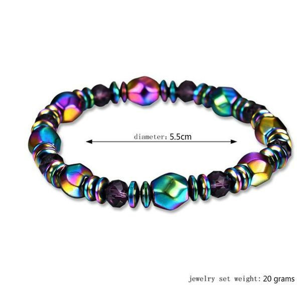 

explosive color black urchin stone bracelet new magnet hand-woven bracelet